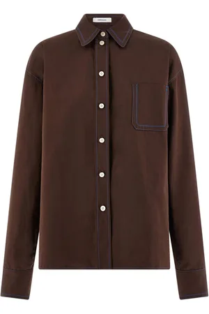 Salvatore Ferragamo Contrast-stitched cotton shirt
