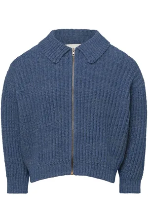 Maison Margiela Ribbed-knit zip-up cardigan