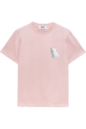 Msgm Cat-print crew-neck T-shirt