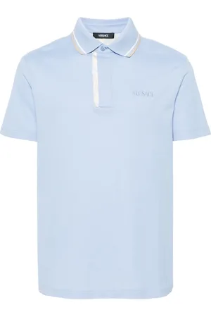 VERSACE Logo-embroidered polo shirt