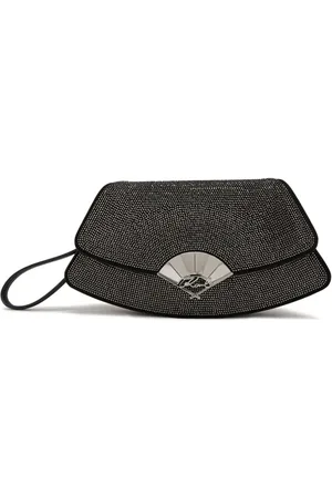 Karl Lagerfeld Archive Fan rhinestone-embellished clutch bag