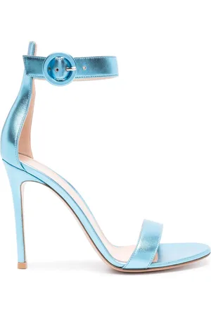 Gianvito Rossi Portofino 85mm metallic-leather sandals