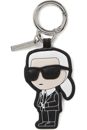 Karl Lagerfeld Ikon logo-pendant keychain