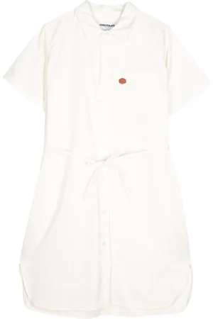 Chocoolate Tied-waist cotton shirtdress