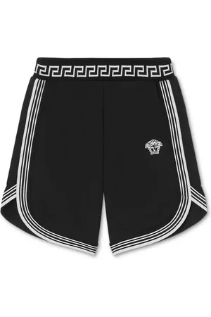 VERSACE Greca print cotton shorts