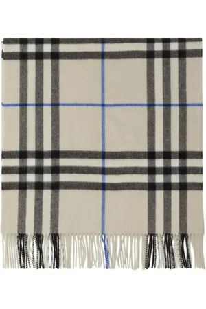 Burberry Wide check cashmere scarf