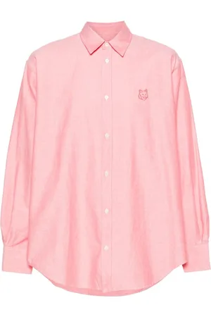 Maison Kitsuné Contour Fox Head-embroidery cotton shirt