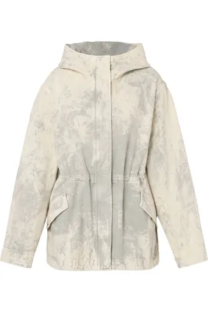 Moschino Tie-dye hooded cotton jacket