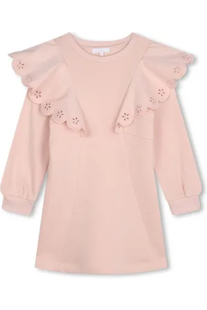 Chloé Ruffle-detail organic cotton dress