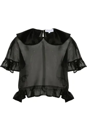 Ioana Ciolacu Dahlia semi-sheer blouse