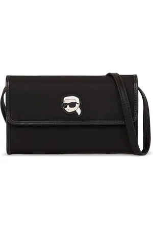 Karl Lagerfeld Ikon logo-appliqu?? clutch bag