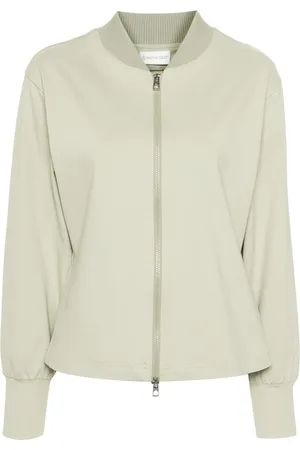Moncler Logo-patch jersey bomber jacket