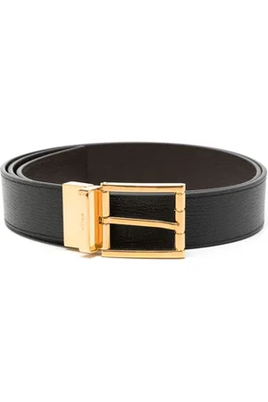 Bally Grained-texture leather belt