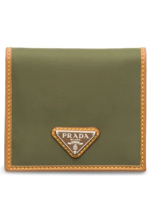 Prada Logo-plaque bi-fold wallet