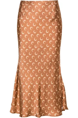 Marine Serre Crescent-Moon-print skirt