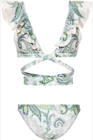 ZIMMERMANN Ottie ruffled wrap bikini