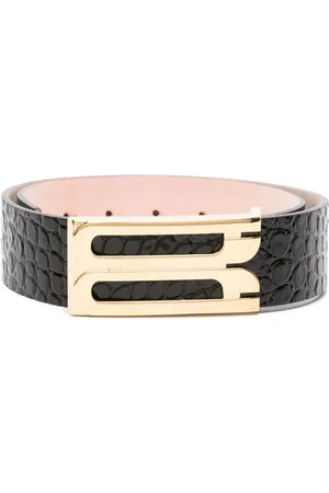 Victoria Beckham Logo-plaque leather belt
