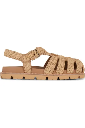 Prada Raffia caged sandals