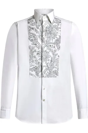 Etro Floral-embroidered long-sleeve shirt
