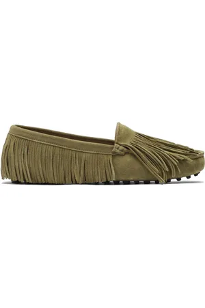 Scarosso Cochise fringe-detail suede loafers