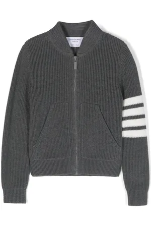 Thom Browne 4-Bar zip-up cardigan