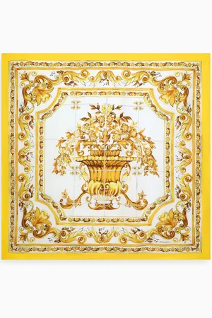 Dolce & Gabbana Majolica-print silk scarf