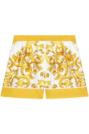 Dolce & Gabbana Majolica-print silk shorts
