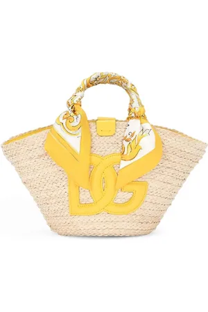 Dolce & Gabbana Small Kendra straw tote bag
