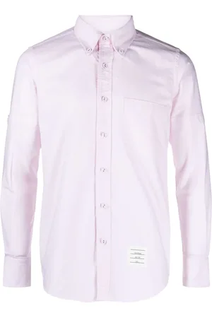 Thom Browne Logo-patch cotton shirt