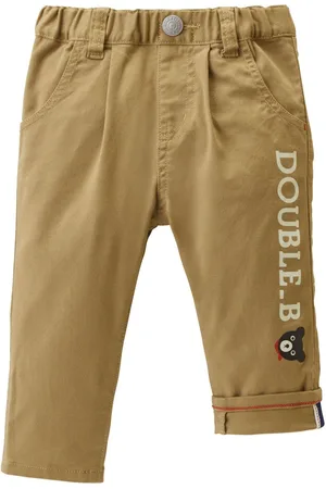Miki House Logo-print straight-leg trousers