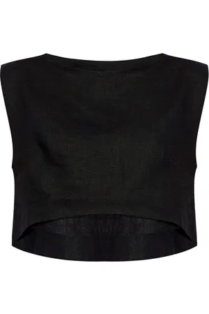 POSSE Martina linen crop top