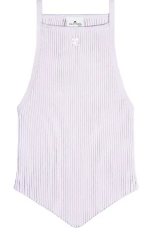 Courrèges Pointy ribbed tank top