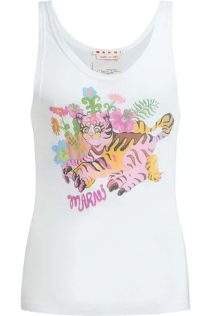 Marni Graphic-print cotton tank top