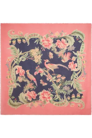 Etro Bird-print cashmere scarf