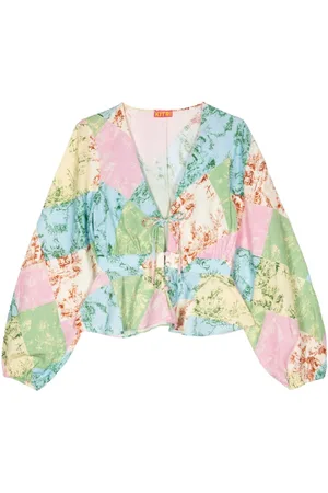 KITRI Irene patchwork blouse