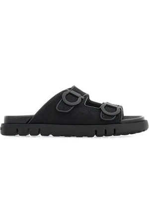 Salvatore Ferragamo Gancini-buckle slides