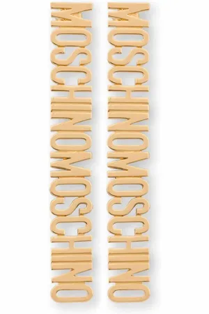 Moschino Logo-lettering drop earrings