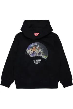Diesel Hooded sweatshirt with Earth print