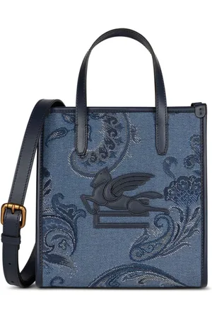 Etro Small Love Trotter denim tote bag
