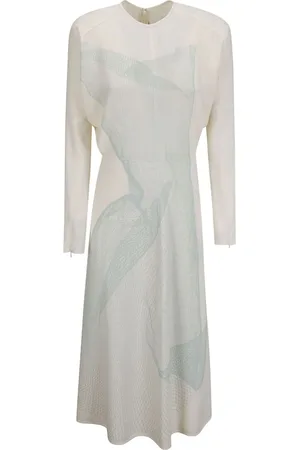 Victoria Beckham Contorted-net maxi dress