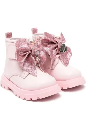 MONNALISA Bow-detail leather boots