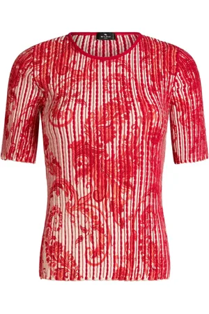 Etro Paisley-print ribbed top