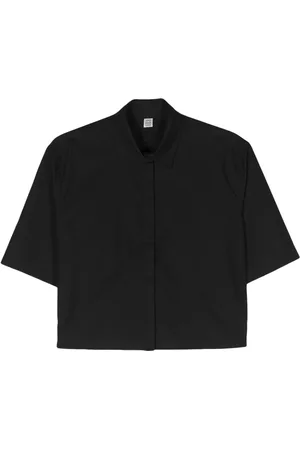 Totême Classic-collar cropped shirt