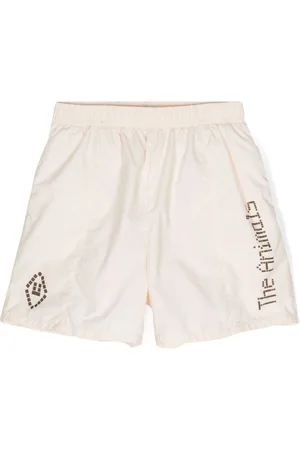 The Animals Observatory Puppy logo-print swim shorts