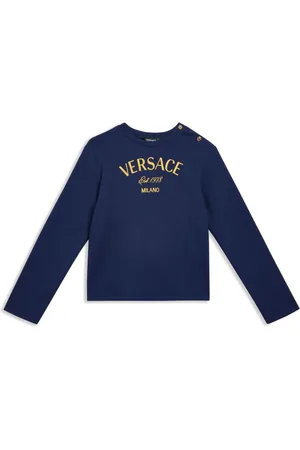 VERSACE Logo-embroidered cotton sweatshirt