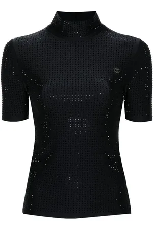COPERNI Crystal-embellished high-neck T-shirt