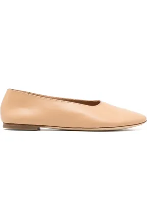 Staud Brushed leather ballerina shoes