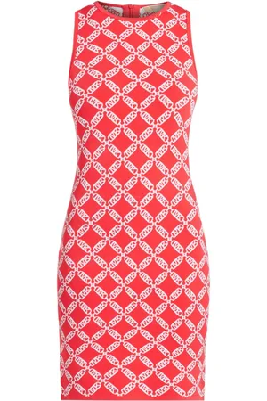 Michael Kors Empire Logo-jacquard sleeveless minidress