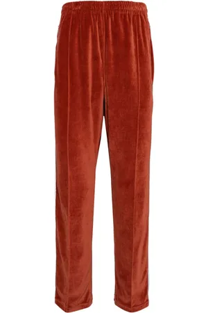 Pins & Needles Logo-embroidered velour track pants