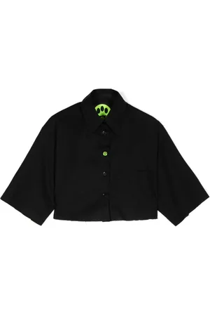 BARROW Logo-print cropped shirt